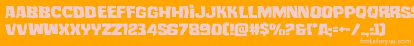 mistertwistedexpand Font – Pink Fonts on Orange Background