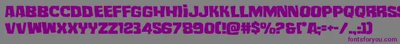 mistertwistedexpand-Schriftart – Violette Schriften auf grauem Hintergrund