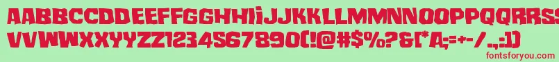 mistertwistedexpand Font – Red Fonts on Green Background