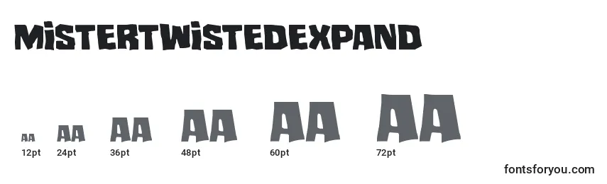 Größen der Schriftart Mistertwistedexpand