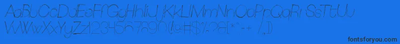 Sketchica Font – Black Fonts on Blue Background