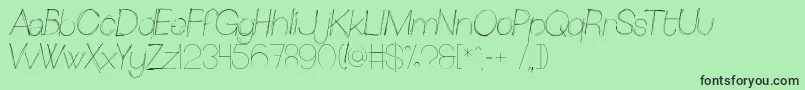 Sketchica Font – Black Fonts on Green Background
