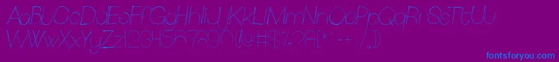 Sketchica Font – Blue Fonts on Purple Background