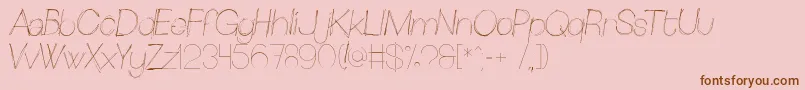 Sketchica Font – Brown Fonts on Pink Background