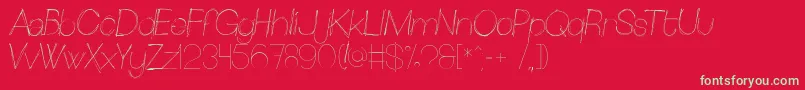 Sketchica Font – Green Fonts on Red Background