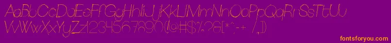 Sketchica Font – Orange Fonts on Purple Background