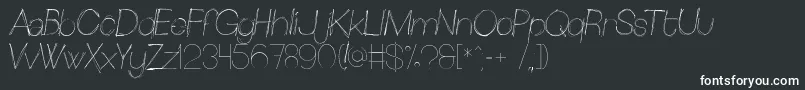 Шрифт Sketchica – белые шрифты на чёрном фоне