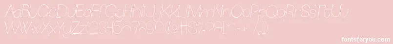 Sketchica-fontti – valkoiset fontit vaaleanpunaisella taustalla