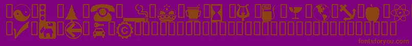 フォントWmsymbols – 紫色の背景に茶色のフォント