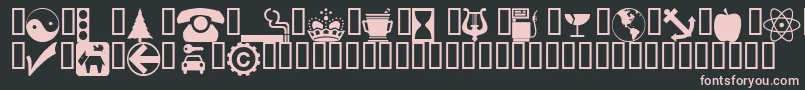 Wmsymbols Font – Pink Fonts on Black Background