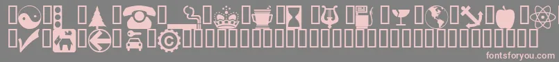 Wmsymbols Font – Pink Fonts on Gray Background