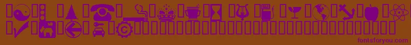 Wmsymbols Font – Purple Fonts on Brown Background