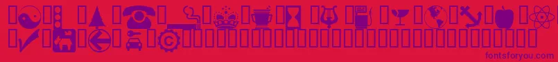 Wmsymbols Font – Purple Fonts on Red Background