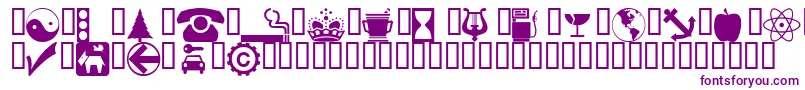 Wmsymbols Font – Purple Fonts on White Background