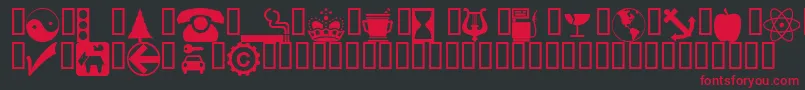 Wmsymbols Font – Red Fonts on Black Background