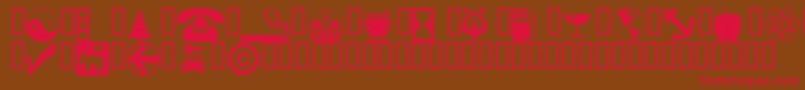 Police Wmsymbols – polices rouges sur fond brun