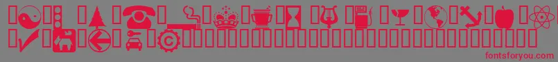 Шрифт Wmsymbols – красные шрифты на сером фоне