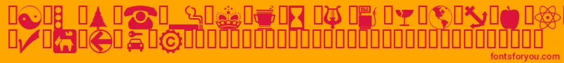 Wmsymbols Font – Red Fonts on Orange Background