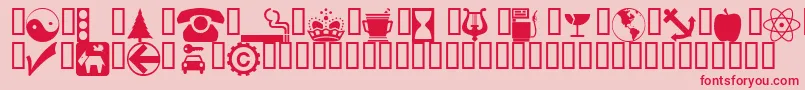 fuente Wmsymbols – Fuentes Rojas Sobre Fondo Rosa