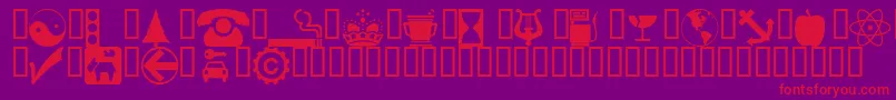 Wmsymbols Font – Red Fonts on Purple Background