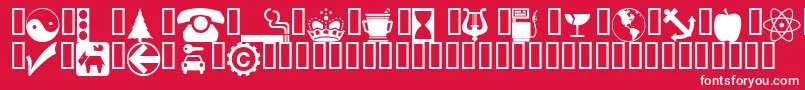 Шрифт Wmsymbols – белые шрифты на красном фоне
