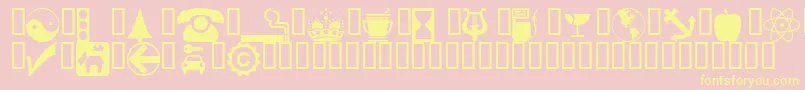 Wmsymbols Font – Yellow Fonts on Pink Background