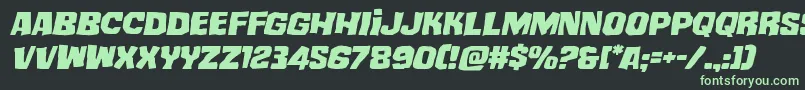 mistertwistedexpandital Font – Green Fonts on Black Background