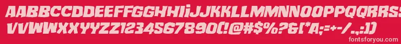 mistertwistedexpandital Font – Pink Fonts on Red Background