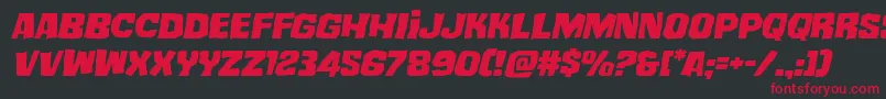 mistertwistedexpandital Font – Red Fonts on Black Background