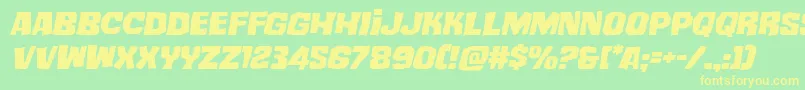 mistertwistedexpandital Font – Yellow Fonts on Green Background