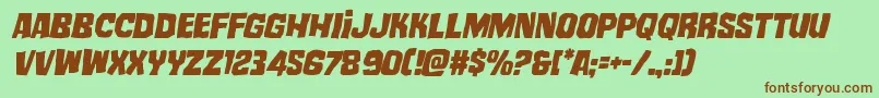 mistertwistedital Font – Brown Fonts on Green Background