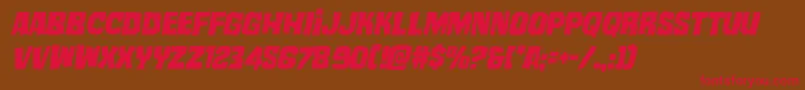 mistertwistedital Font – Red Fonts on Brown Background