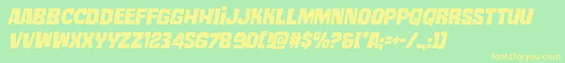 mistertwistedital Font – Yellow Fonts on Green Background