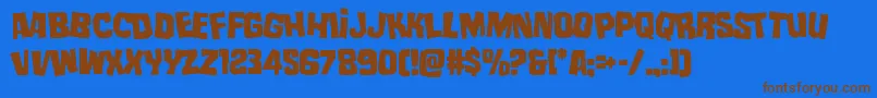 mistertwistedlean Font – Brown Fonts on Blue Background
