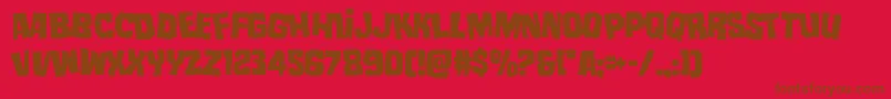 mistertwistedlean Font – Brown Fonts on Red Background