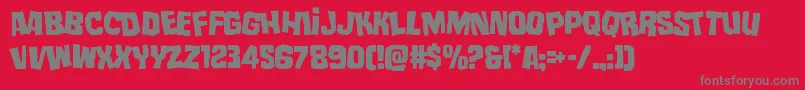 mistertwistedlean Font – Gray Fonts on Red Background