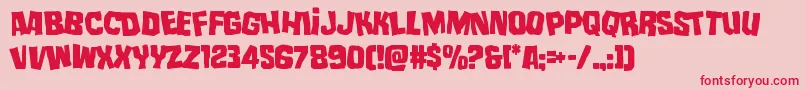mistertwistedlean Font – Red Fonts on Pink Background