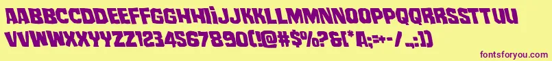 mistertwistedleft Font – Purple Fonts on Yellow Background