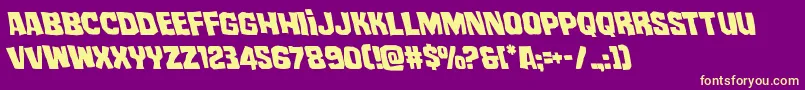 mistertwistedleft Font – Yellow Fonts on Purple Background