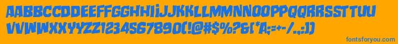 mistertwistedrotal Font – Blue Fonts on Orange Background