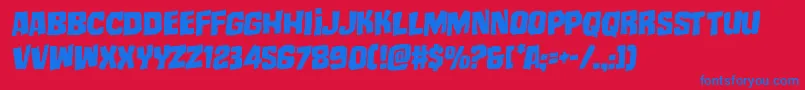 mistertwistedrotal Font – Blue Fonts on Red Background