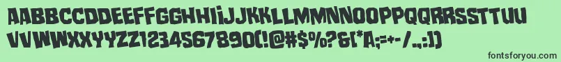 mistertwistedrotate Font – Black Fonts on Green Background