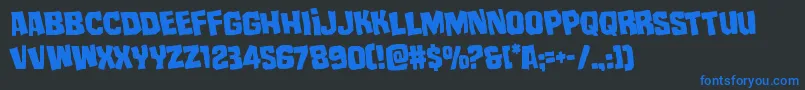 mistertwistedrotate Font – Blue Fonts on Black Background
