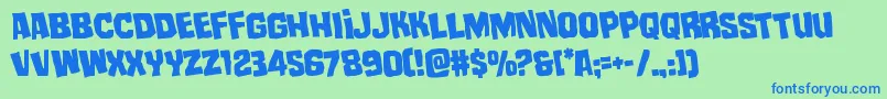 mistertwistedrotate Font – Blue Fonts on Green Background
