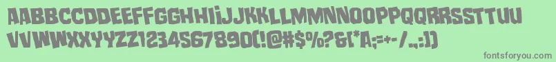 mistertwistedrotate Font – Gray Fonts on Green Background