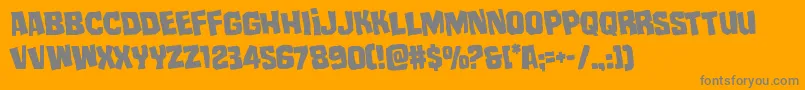 mistertwistedrotate Font – Gray Fonts on Orange Background