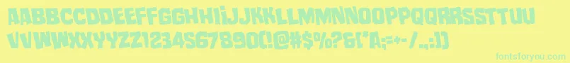 mistertwistedrotate Font – Green Fonts on Yellow Background
