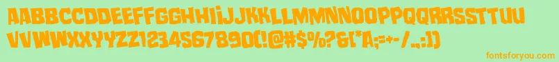 mistertwistedrotate Font – Orange Fonts on Green Background