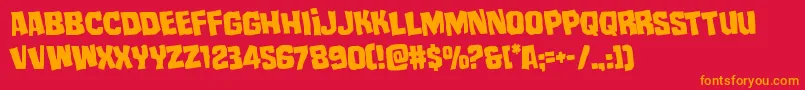 mistertwistedrotate Font – Orange Fonts on Red Background