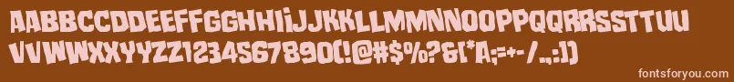 mistertwistedrotate Font – Pink Fonts on Brown Background